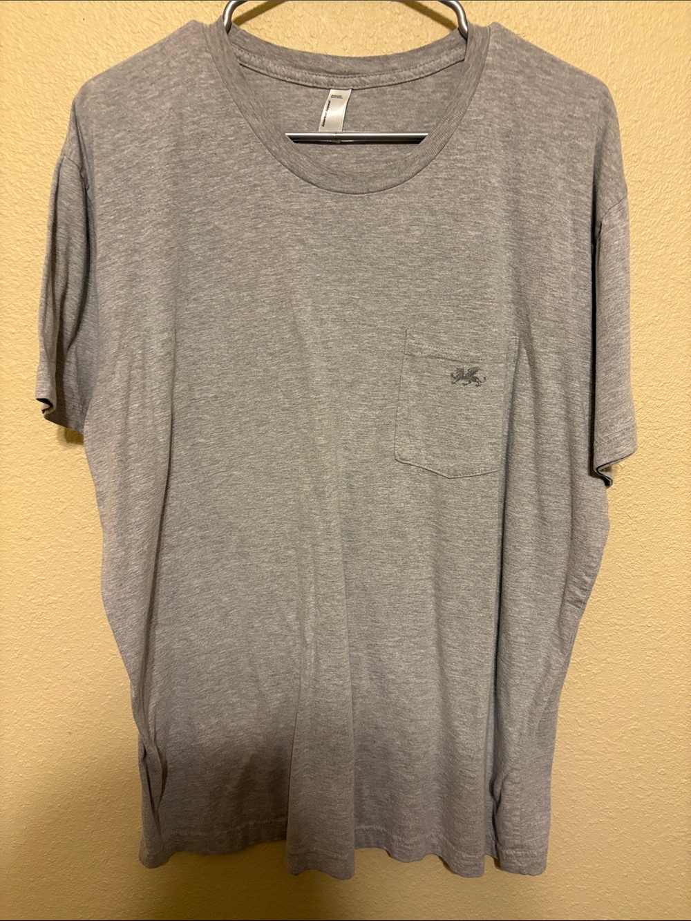 American Apparel Light Gray Pocket Crew Tee